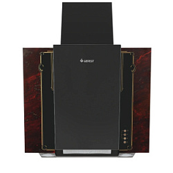 Вытяжка наклонная Gefest ВО 3603 К55 черный/рубиновый с рисунком