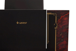 Вытяжка наклонная Gefest ВО 3603 К55 черный/рубиновый с рисунком